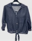 Camicia Elena con Nodo in 100% Lino