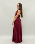 Abito lungo scollo halter