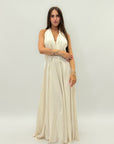 Abito lungo scollo halter