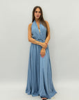 Abito lungo scollo halter