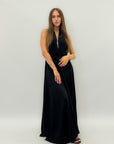 Abito lungo scollo halter