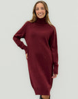 Abito in maglia con collo alto e filo lurex – Caldo, elegante e brillante