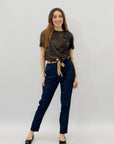 Pantaloni in denim con cintura