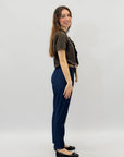 Pantaloni in denim con cintura