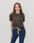 T-shirt con rouches