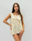 Blusa in cotone stampa floreale