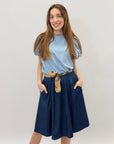 T-shirt in cotone con maniche a palloncino