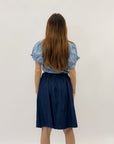 T-shirt in cotone con maniche a palloncino