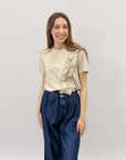 T-shirt con rouches