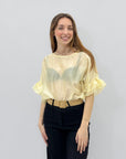 Maglia leggera con maniche volant
