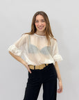 Maglia leggera con maniche volant