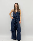 Completo canotta rouches e pantaloni