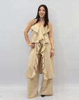 Completo canotta rouches e pantaloni