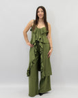 Completo canotta rouches e pantaloni