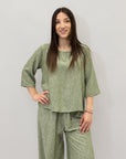 Completo maglia e pantaloni taglia comoda