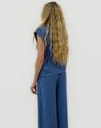 Completo con Top Incrociato e Pantalone Palazzo