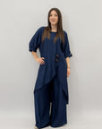 Completo maglia lunga e pantaloni taglia comoda