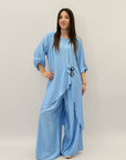 Completo maglia lunga e pantaloni taglia comoda