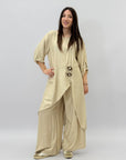 Completo maglia lunga e pantaloni taglia comoda