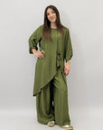 Completo maglia lunga e pantaloni taglia comoda