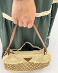 Borsa in paglia con dettaglio