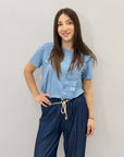 T-shirt con rouches