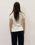 T-shirt in cotone con scritta "Tu"