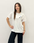 T-shirt in cotone con stampa "ready set glow"