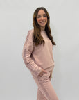 Felpa premium girocollo paillettes