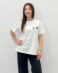 T-shirt in cotone con stampa "lucky puppy"