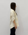 Camicia misto lino con ricami