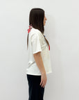 T-shirt in cotone con foulard