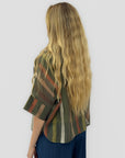 Camicia a Righe con Maniche Corte