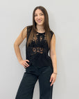 Maglia smanicata uncinetto