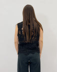 Maglia smanicata uncinetto