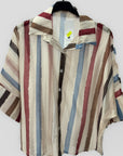 Camicia a Righe con Maniche Corte