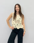 Maglia smanicata uncinetto