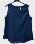 Top Smanicato con Volant