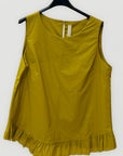 Top Smanicato con Volant