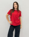 T-shirt con rouches