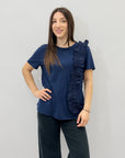 T-shirt con rouches