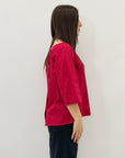 Blusa in cotone scollo a barchetta
