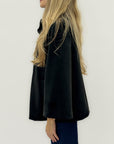 Cappotto corto effetto scamosciato –  Maxi bottoni