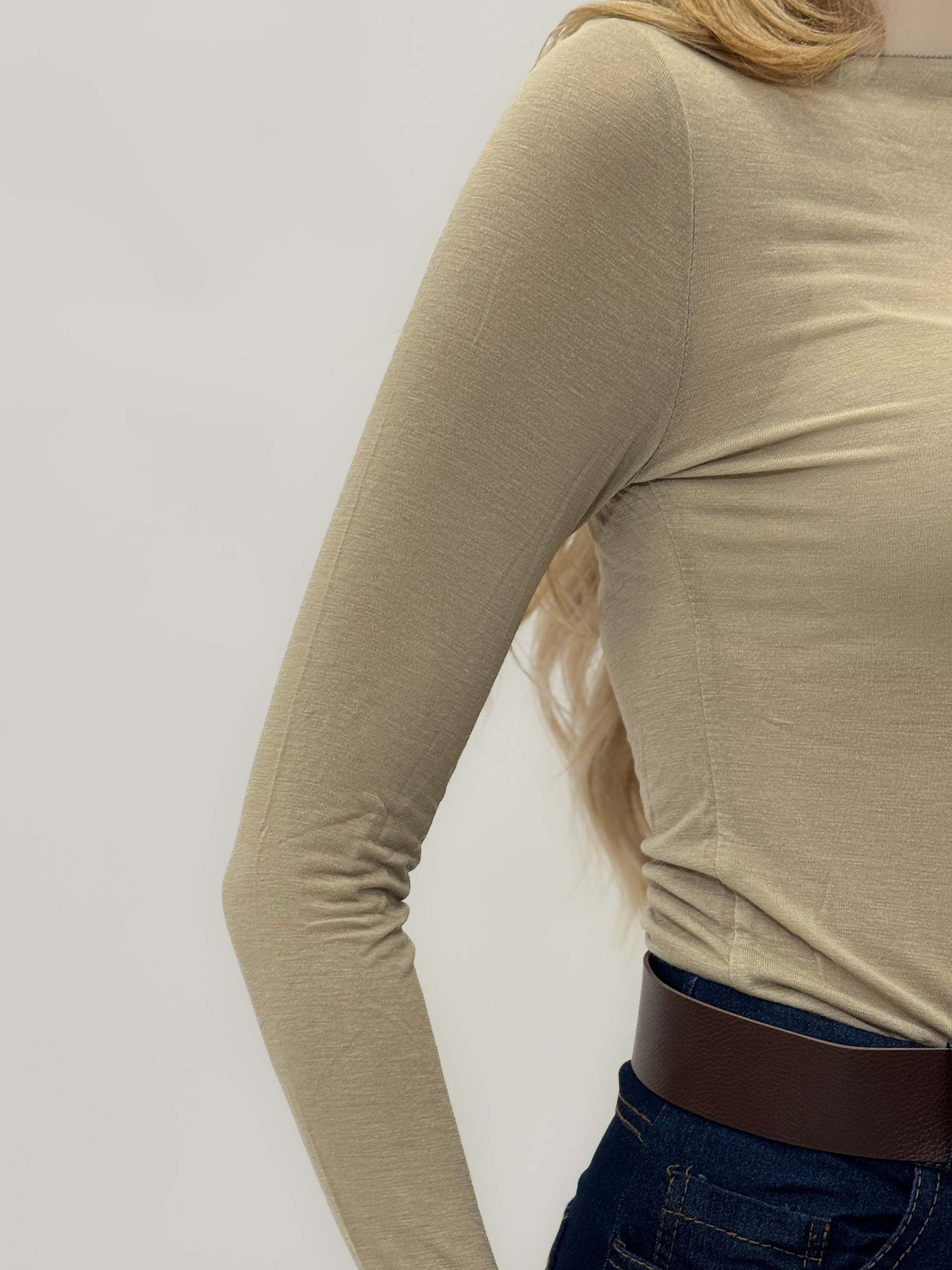 Maglia in misto cashmere – Maniche lunghe e taglio slim