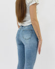 Jeans Donna Skinny Chiaro Effetto Vintage