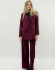 Completo tailleur giacca e pantalone – Taglio palazzo e blazer doppiopetto