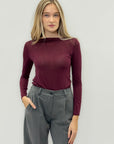 Maglia in misto cashmere – Maniche lunghe e taglio slim
