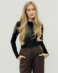 Maglia in misto cashmere – Maniche lunghe e taglio slim