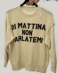 Maglia con Scritta “Di Mattina Non Parlatemi” – Casual Ironica