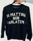 Maglia con Scritta “Di Mattina Non Parlatemi” – Casual Ironica